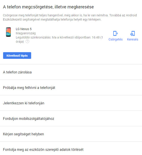 Google telefon keresése lehetőségek