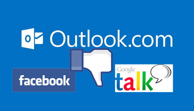 Megszűnik a Google, Facebook chat az Outlook.com-on