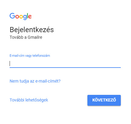 Gmail Belépés