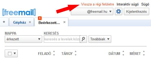 Freemail design váltás
