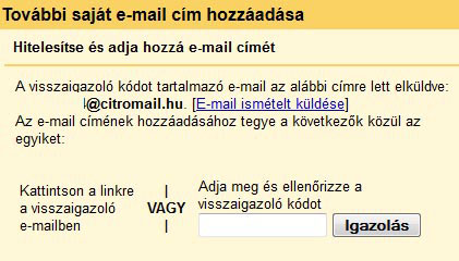Email álnév beállítás Gmail 3