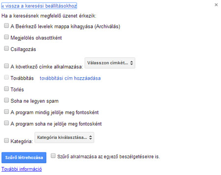 Gmail kereső szűrő
