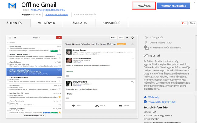 Gmail használata internetkapcsolat nélkül (Offline Gmail)