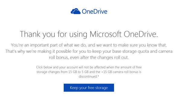 Microsoft OneDrive tárhely megtartása
