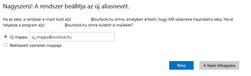 Outlook.hu alias beállítás