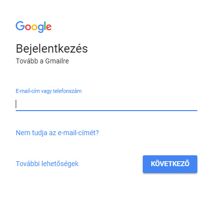 Google fiók bejelentkezések