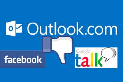 Megszűnik a Google, Facebook chat az Outlook.com-on